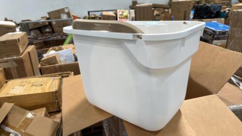 pallet of plastic containers