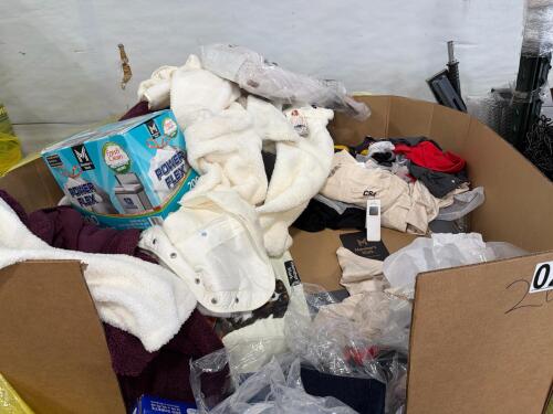Big box store in a box: clothing, SAUCONY, dog food, toothpaste, garbage bags, underwear, wax liners, & More