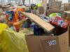 Big box store in a box: Downey, hefty bags, T-shirt bags, tide, plates, Downey Call,, pullback racers, clothing, dog food, cascade, Ziploc bags, perfume, & More
