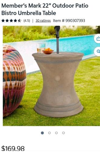Used canopy, umbrella table, tower heater fan, animated witch Cristebal, slow cooker, inflatable, aquamarine paddleboard, & More