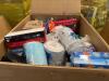 Big box store in a box: cutlery, Ziploc, cups, Lysol, plates, freezer bags, game, towels, and much more