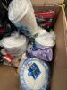 Big box store in a box: cutlery, Ziploc, cups, Lysol, plates, freezer bags, game, towels, and much more - 8