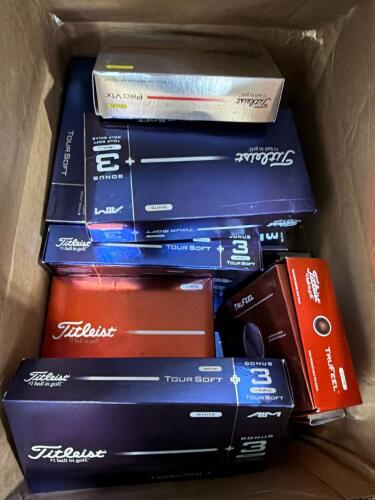 box of Titleist golf balls
