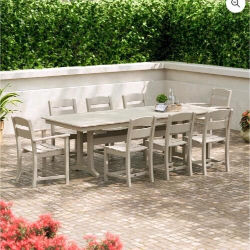 outdoor table and chairs appear to be customer returns