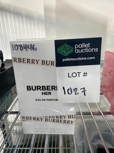 three boxes of Burberry her