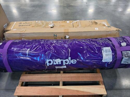 Purple queen mattress, ZINUS mattress, miscellaneous MARCY gym equipment