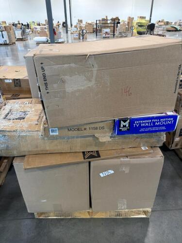 Storage totes, TV wall mount, 27 gallon totes, & More