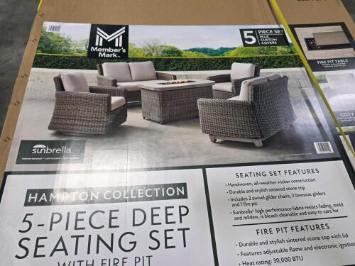 Hampton collection 5 piece deep seating set complete