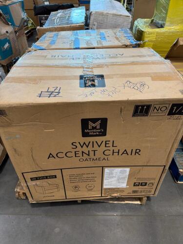 2 swivel accent chairs