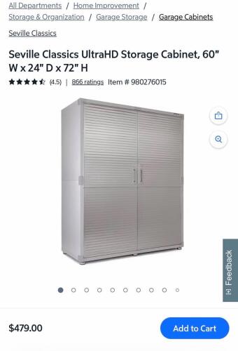 Seville Classics ultra HD mega storage cabinet.
