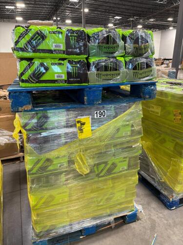 Pallet of monster zero energy drinks original