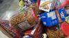 Big box store in a box: popcorn, pop tarts, pretzels, splendid, natures Valley bars, peas, dried fruit, soldiers coffee, Caesar salad, tomatoes, and much more - 3