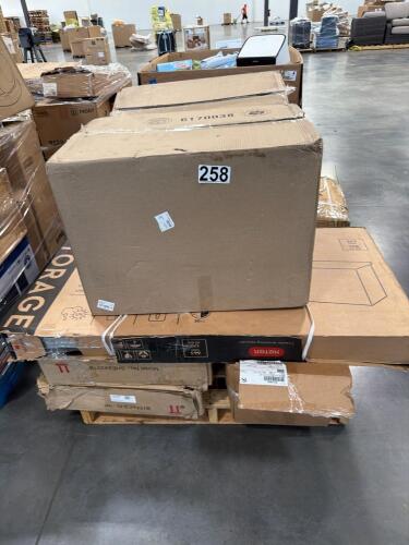 Taco truck, microwave, ZINUS product, barrel grill office chair, beach chair, sun shelter, & More