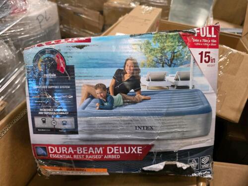 INTEX inflatable electric air pump, spreader, immersion blender, pencils, STAKT weight, & More