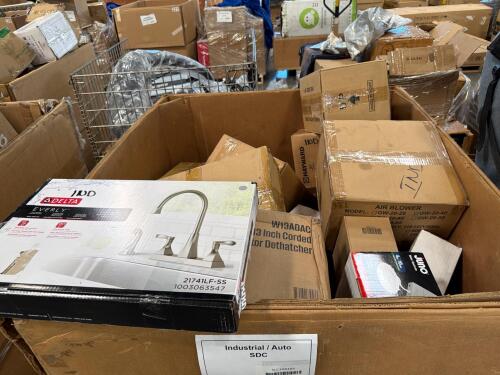 delta everly faucet, air blower, 13" corded aerator detacher, carburetor, Hayward top mount multiport valve pack, wheels and hardware, Yamaha guitar amplifier GA15II, and other industrial and automotive items