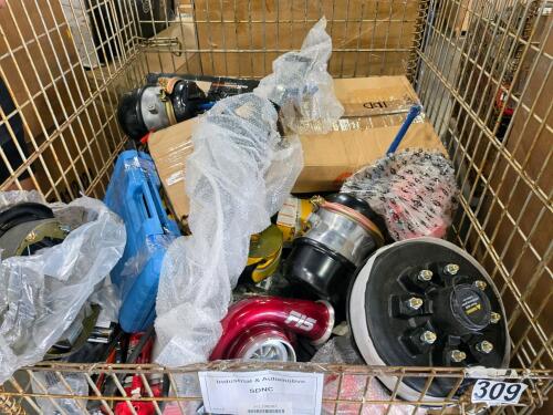 industrial and automotive items, air brakes, straps, turbo, 20 ton bottle jack, metal parts, MAX peeding rods and more