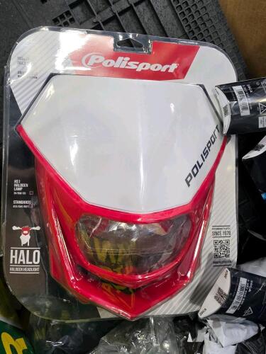 dolisport Halo halogen headlight, radiator, aluminum foil, fiberglass insulation, rolls, rollers, metal parts, and other industrial and automotive items