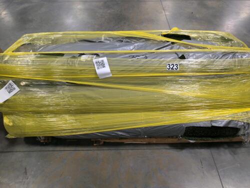 multiple rolls of artificial turf