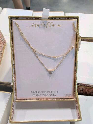 64 Isabella 18 KT gold-plated cubic zirconia