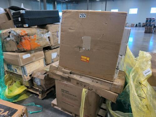 Loveseat recliner, multiple FESTA radon kits ,miscellaneous furniture