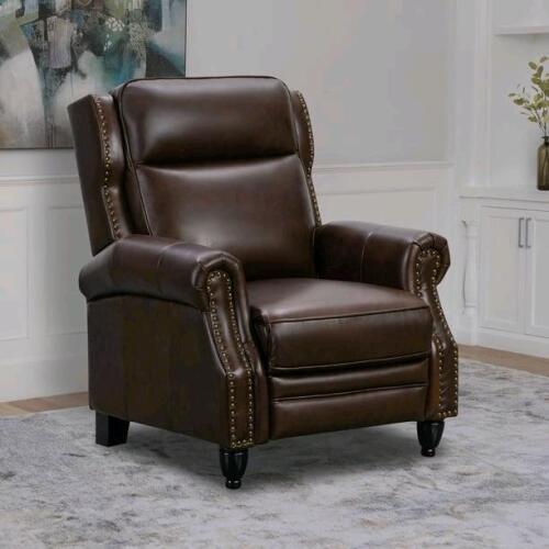 abbyson pollenzo leather pushback recliner Brown