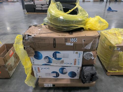 Multiple MIDEA air-conditioning units, folding chairs, miscellaneous tires, canopy & More