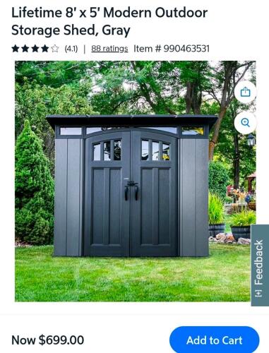 lifetime outdoor storage shed 605281