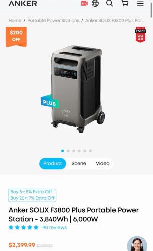 ANKER SOLIX F3800+ portable power station